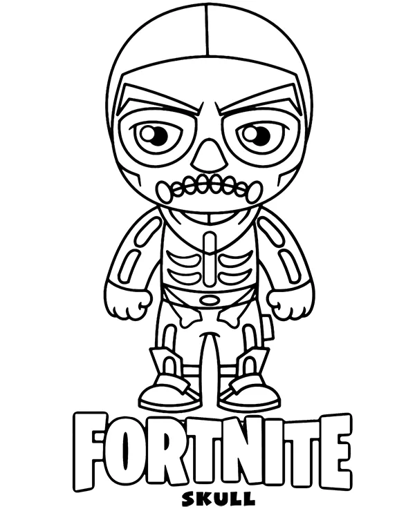 pop fortnite kolorowanka skull