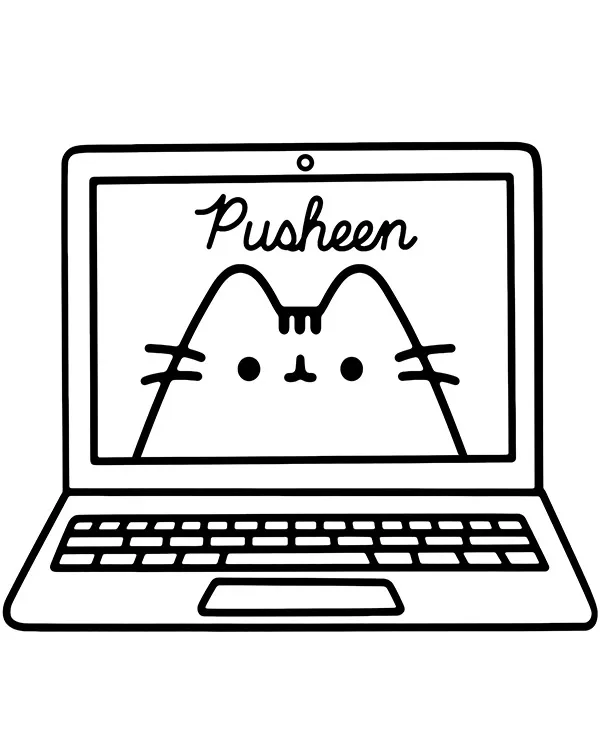 https://kolorowanki.site/wp content/uploads/2025/04/pusheen kolorowanka laptop