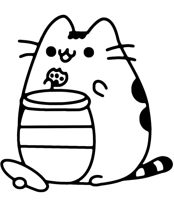 https://kolorowanki.site/wp content/uploads/2025/04/pusheen kolorowanka miod