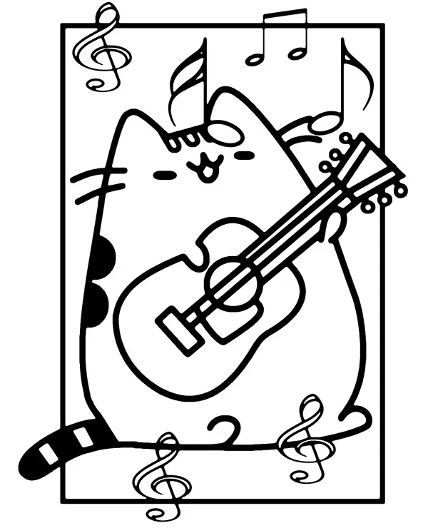 https://kolorowanki.site/wp content/uploads/2025/04/pusheen kolorowanka muzyka