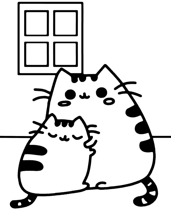 https://kolorowanki.site/wp content/uploads/2025/04/pusheen kolorowanka okno