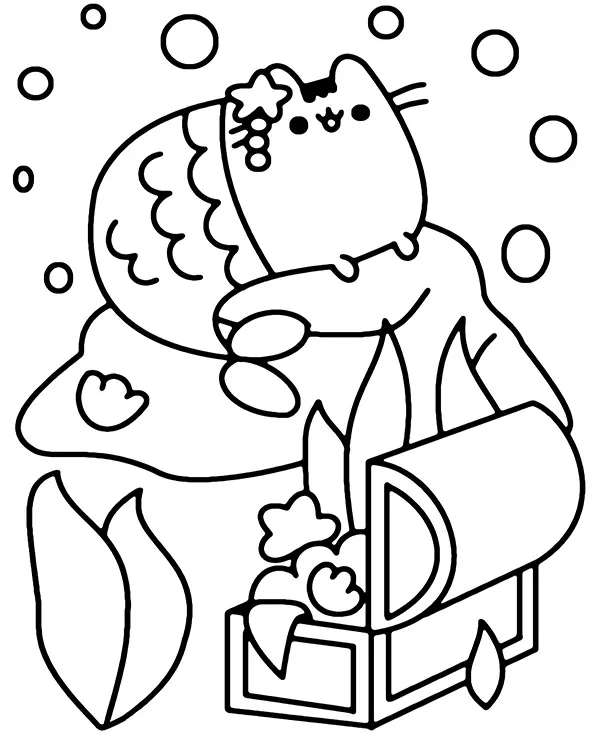 https://kolorowanki.site/wp content/uploads/2025/04/pusheen kolorowanka skarb