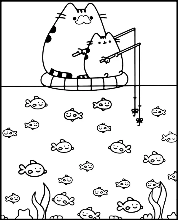https://kolorowanki.site/wp content/uploads/2025/04/pusheen malowanka wedkowanie