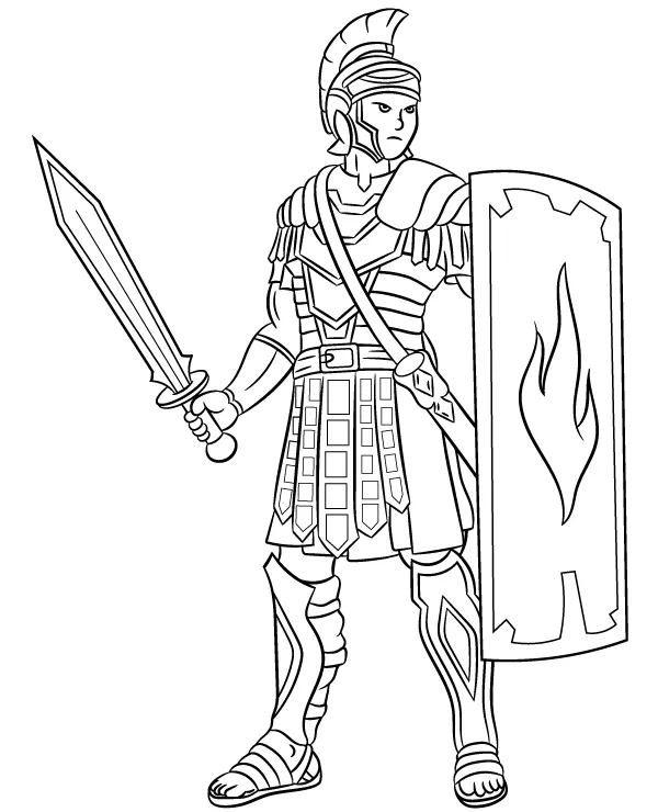 https://kolorowanki.site/wp content/uploads/2025/04/rzymski centurion z mieczem kolorowanka