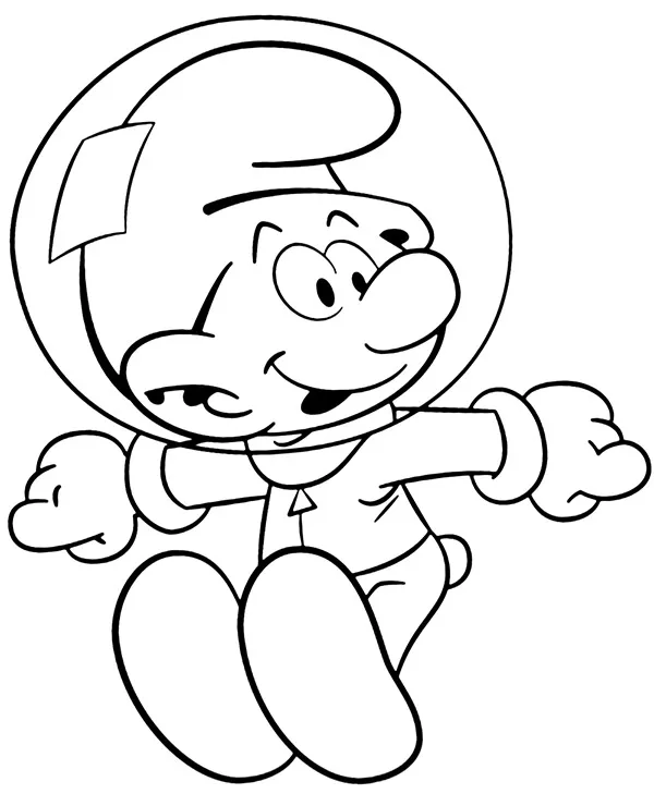 https://kolorowanki.site/wp content/uploads/2025/04/smerfy kolorowanki astronauta w kosmosie