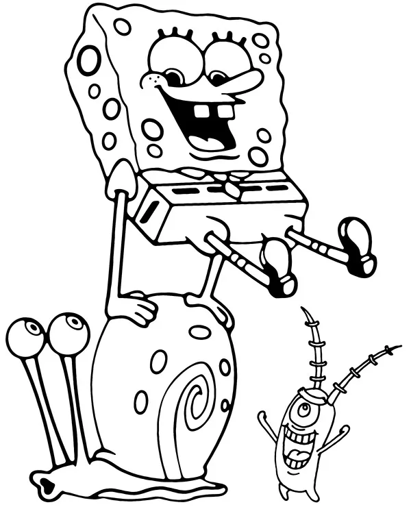 https://kolorowanki.site/wp content/uploads/2025/04/spongebob sheldon gary kolorowanka do druku