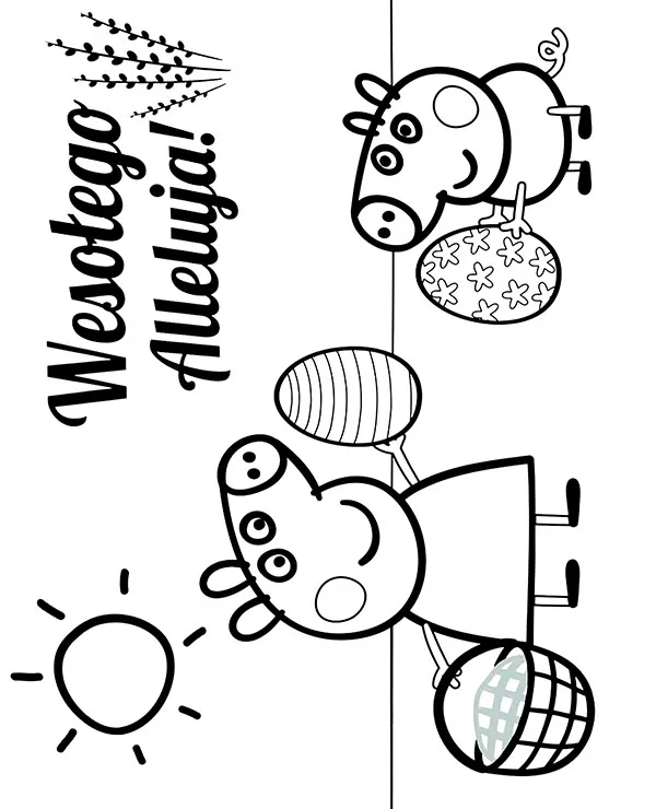 https://kolorowanki.site/wp content/uploads/2025/04/swinka peppa george wielkanoc kolorowanki do wydruku