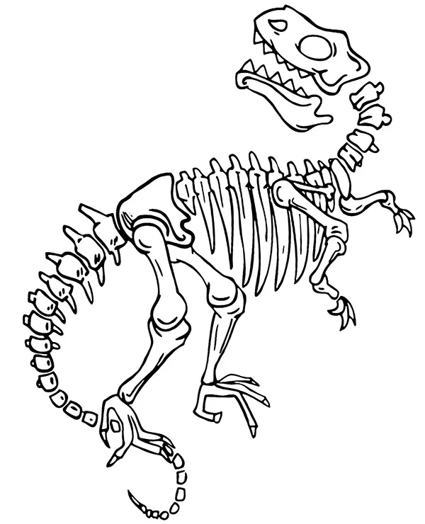 https://kolorowanki.site/wp content/uploads/2025/04/szkielet dinozaura kolorowanka do wydruku z dinozaurem