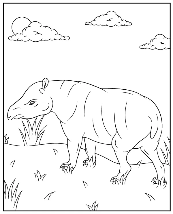https://kolorowanki.site/wp content/uploads/2025/04/tapir zwierzak ameryka poludniowa