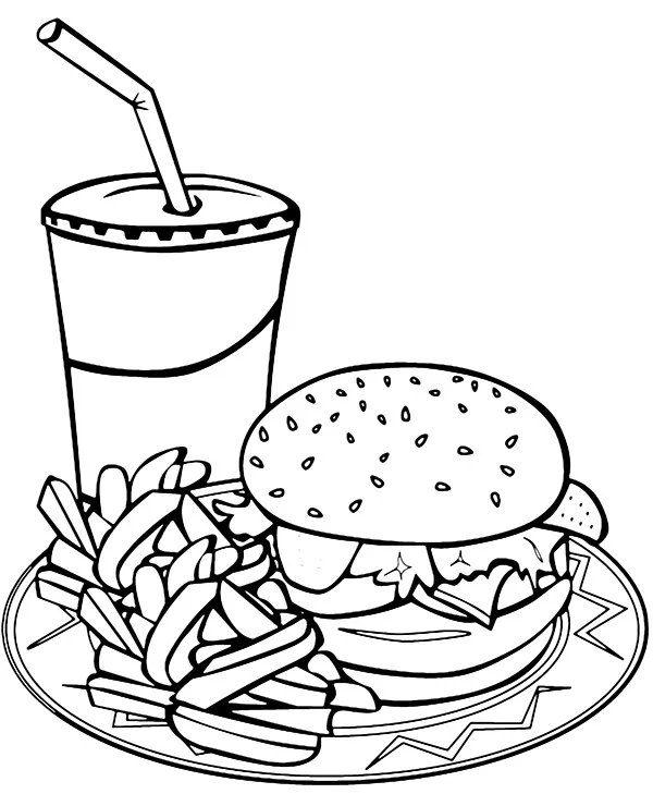 https://kolorowanki.site/wp content/uploads/2025/04/tlusty czwartek kolorowanka jedzenie fast food