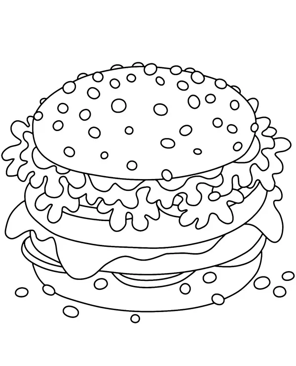 https://kolorowanki.site/wp content/uploads/2025/04/tlusty czwartek kolorowanka jedzenie hamburger