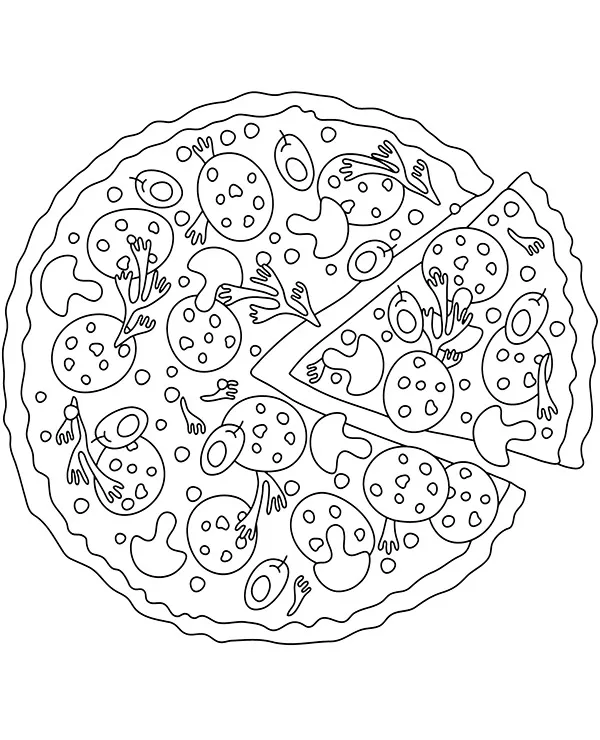 https://kolorowanki.site/wp content/uploads/2025/04/tlusty czwartek kolorowanka jedzenie pizza placek