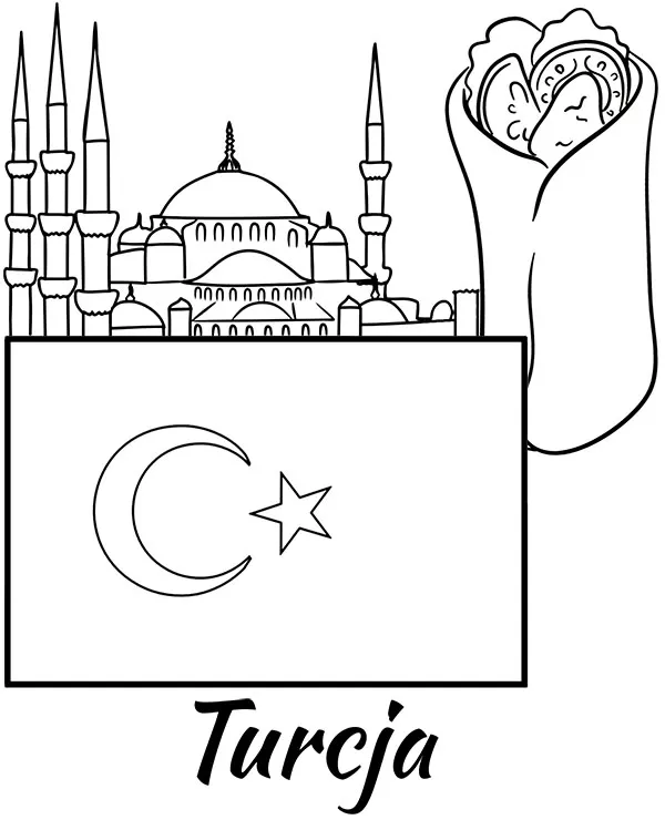 https://kolorowanki.site/wp content/uploads/2025/04/turcja flaga kolorowanka kebab