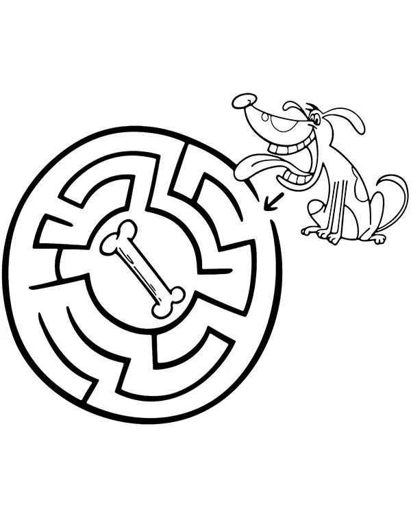 https://kolorowanki.site/wp content/uploads/2025/04/zadania dla dzieci znajdz droge pies