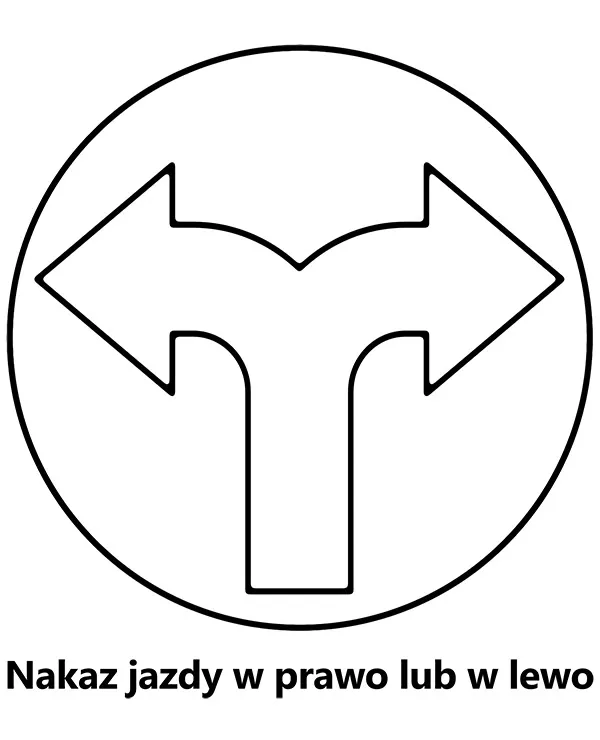 https://kolorowanki.site/wp content/uploads/2025/04/znak drogowy kolorowanka nakaz jazdy w prawo lub w lewo