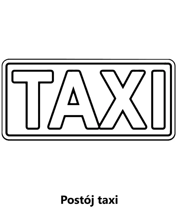 https://kolorowanki.site/wp content/uploads/2025/04/znak drogowy kolorowanka postoj taxi