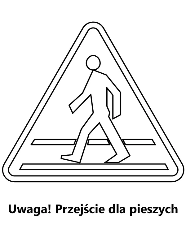 https://kolorowanki.site/wp content/uploads/2025/04/znak drogowy kolorowanka uwaga przejscie dla pieszych