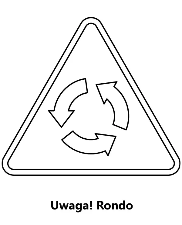https://kolorowanki.site/wp content/uploads/2025/04/znak drogowy kolorowanka uwaga rondo