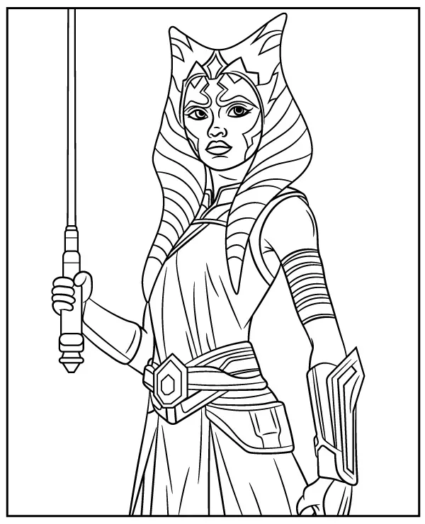 Ahsoka Tano kolorowanki star wars