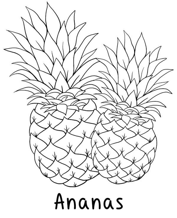 ananas kolorowanka owoce