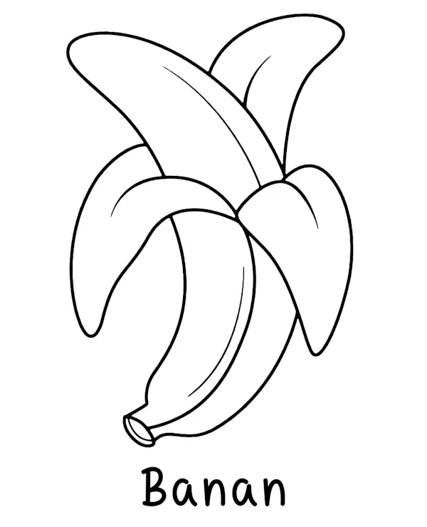 banan kolorowanka owoce