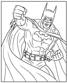 Batman kolorowanka do druku w akcji