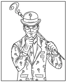 Batman kolorowanka do wydruku Riddler Edward Nygma mini