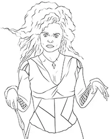 Bellatrix Lestrange kolorowanka