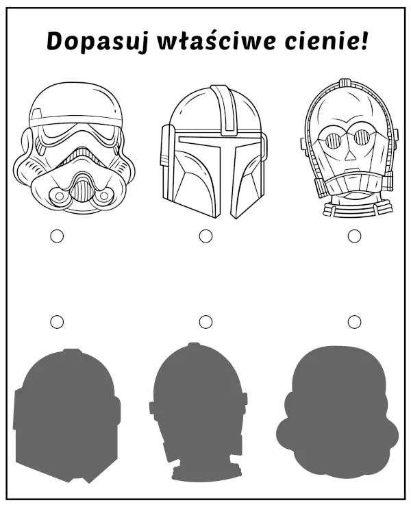 dopasuj cienie zagadki star wars