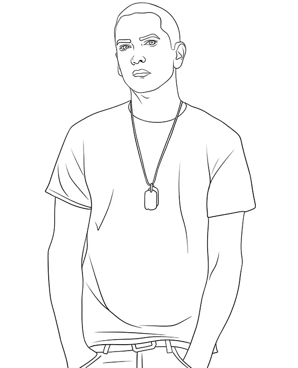 Eminem kolorowanka raper