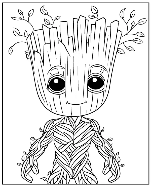 Groot kolorowanka Marvel Avengers
