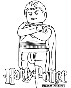 harry potter lego draco malfoy kolorowanka