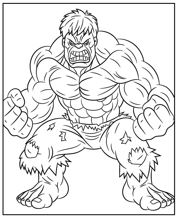 Hulk kolorowanka Marvel Avengers