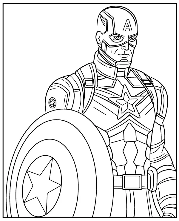 Kapitan Ameryka kolorowanka Marvel Avengers