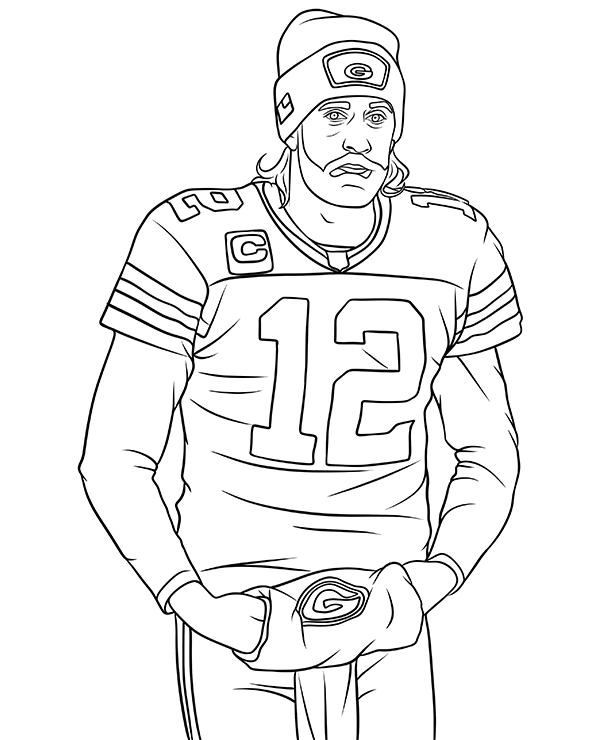 kolorowanka Aaron Rodgers