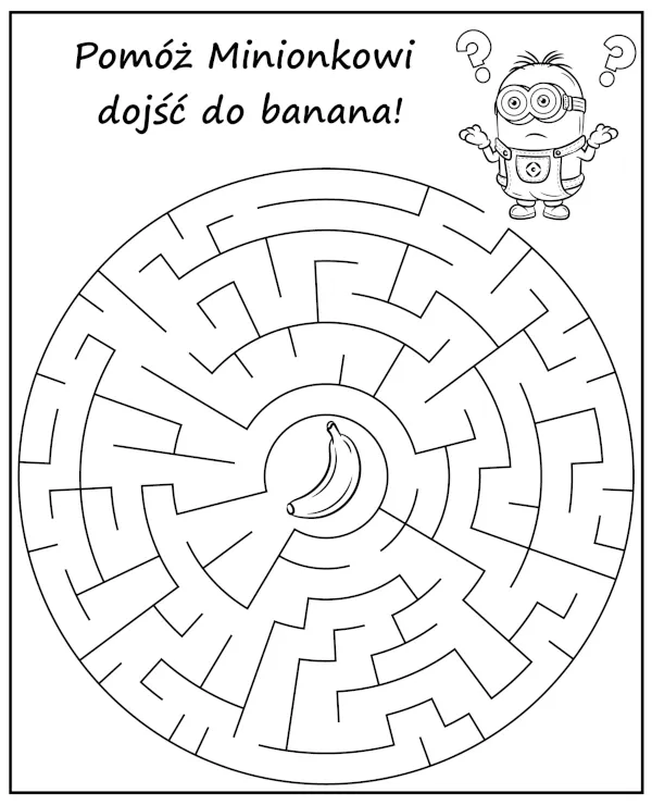 labirynt droga minionka do banana