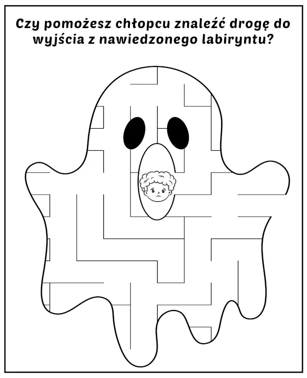labirynt duch zagadka halloween