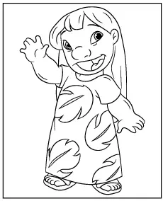 Lilo i Stitch kolorowanka lilo mini