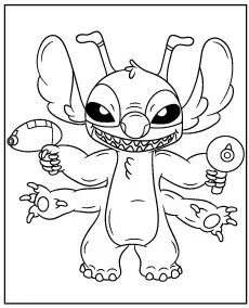 Lilo i Stitch kolorowanka postac leroy