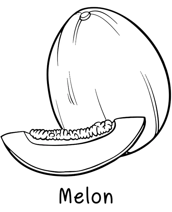 melon kolorowanka owoce