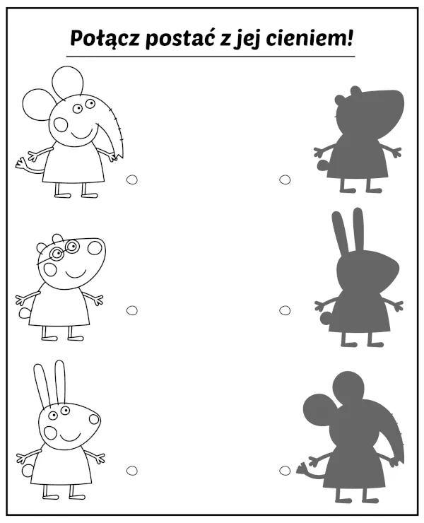 polacz postac z cieniem peppa