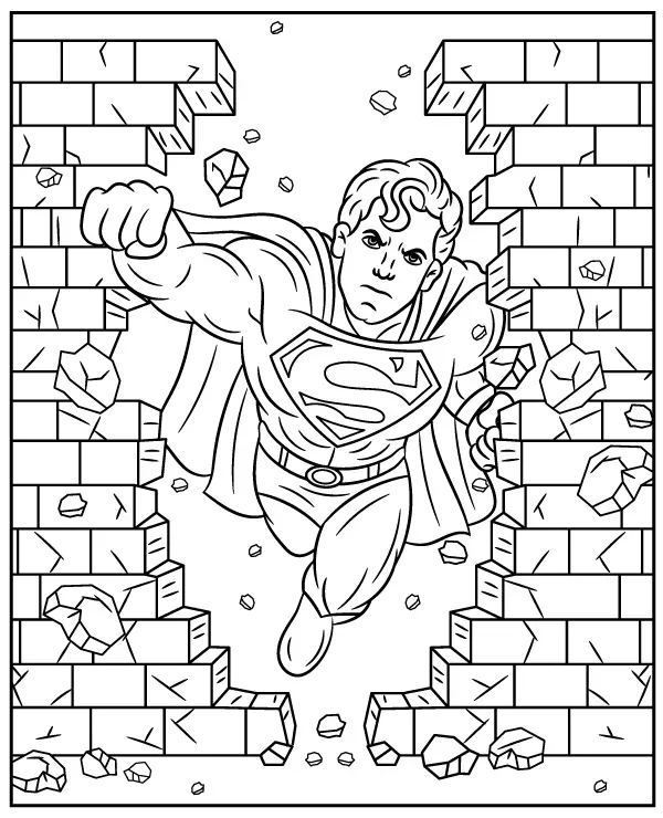 https://kolorowanki.site/wp content/uploads/2025/04/rozbija mur kolorowanka do druku superman