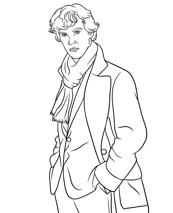 https://kolorowanki.site/wp content/uploads/2025/04/Sherlock Holmes kolorowanka Benedict Cumberbatch