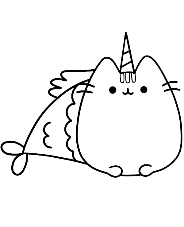 https://kolorowanki.site/wp content/uploads/2025/04/syrena kolorownka pusheen jednorozec