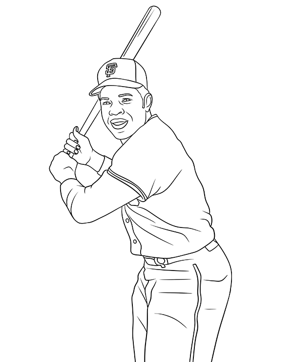 https://kolorowanki.site/wp content/uploads/2025/04/Willie Mays kolorowanka baseball