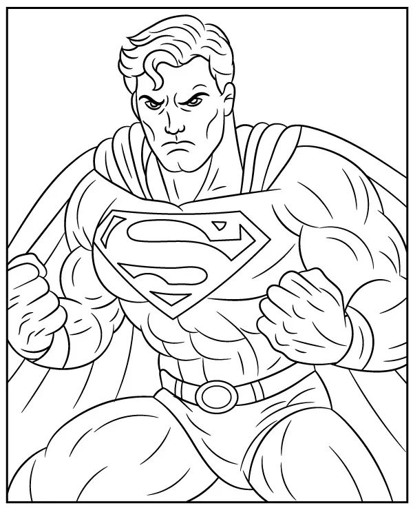 https://kolorowanki.site/wp content/uploads/2025/04/wkurzony superman kolorowanka do druku